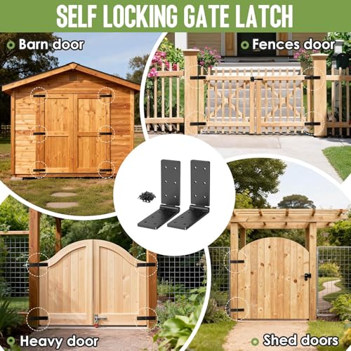 Gate Hinges,270° Solid Double Layer Butt Hinge for Gates,Fence Doors | Heavy Duty Gate Hinge with Double Layer Metal Construction,fit Wood Gates,Shed,Fence Doors,Plywood Panel,DIY Project(2 Pack)