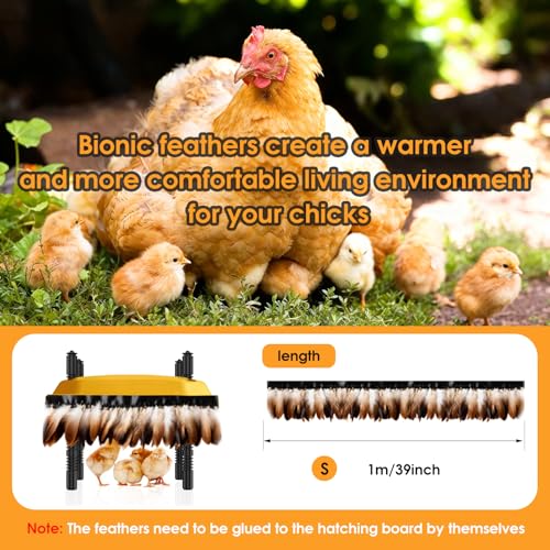 10 * 10inch Chick Brooder Heater Plate with Temperature Adjustable and Display,Adjustable Height & Angle Brooder Box for Baby Chicks Quail Duckling Chicken Heat Warmer Lamp Poultry Habitat Supplies