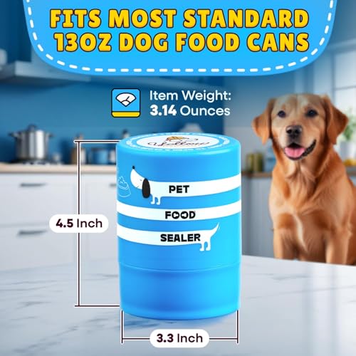 The Original Canned Dog Food Storage Container Patent Pending Reusable Airtight Can Cover Pet Food Sealer - Keeps Dog Food Can Fresh in the Fridge, Eliminates Odor, Easy to Use - color: Can - 1 pack