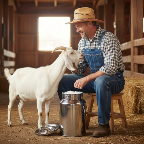 Stainless Steel Milk Can, 5L Milk Bucket with Sealed Lid Milk Jug Large Capacity Stainless Steel Bucket Metal Pail with Lid,Ice Buckets Tote Jug for Milk, Wine, Water, Gray