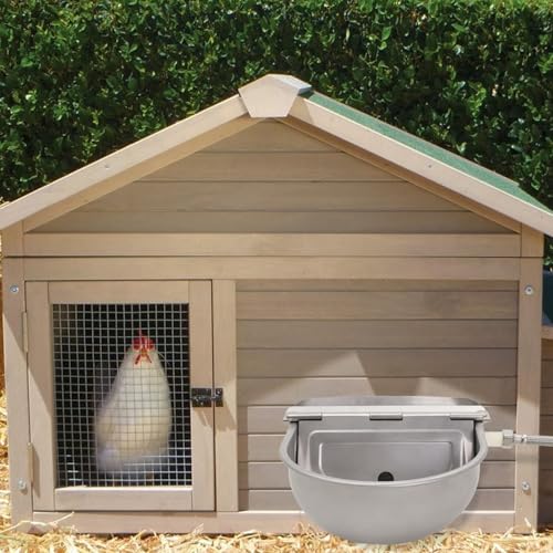 Automatic Waterer 304 Stainless Steel Float Valve for Chicken Dog Livestock | Self-Filling Water Trough with Bottom Drain Hole & 39" Hose (3/4'') for Horse, Goat, Cattle, Sheep, Cat, Poultry, Pig | 2.5L