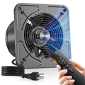 Amico 8" Kitchen Exhaust Fan, Remote 9-Speed, 29W EC Motor, 686 CFM | High Airflow Wall Mount Extractor Fan, Garage, Attic, Greenhouse, 8-Hr Timer, Low Noise 50dB, 3-Year Protection - size: 8 inch