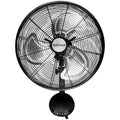 Hurricane Pro High Velocity Oscillating Wall Fan, 3 Speeds, Black, 16in | Metal - Wall Mount Corded Electric Air Cooling Unit w/ Powerful 2400 CFM Airflow for Home, Garage, Gym, Workshop & Greenhouse - style: 16" High Velocity