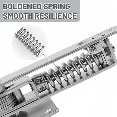 Double Action Spring Hinges -Swinging Door Hinge -Pivot Hinge，with Cover Plates,with self-Closing and Stop for Wooden Doors，Load Max 100lb Door
