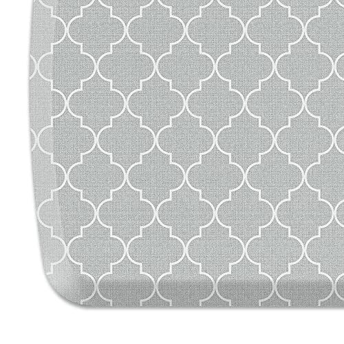 GelPro Elite Trellis Light Grey Kitchen Comfort Mat, 20" x 36 - color: Trellis Light Grey, size: 36"L x 20"W x 0.8"Th
