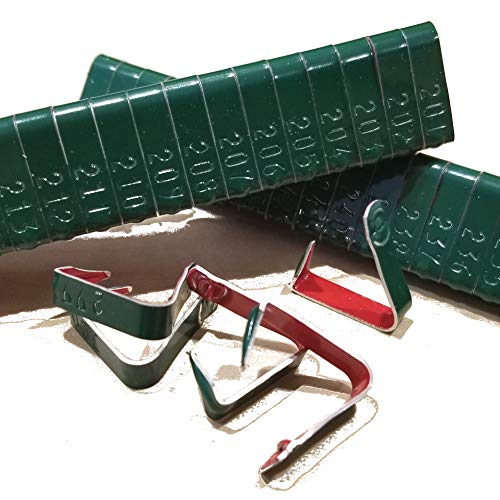 Jiffy Wing Bands Numbered - NOT Stamped Aluminum Chicken Pheasant Poultry Duck Wing Identification Tags (100, Green) - color: Green