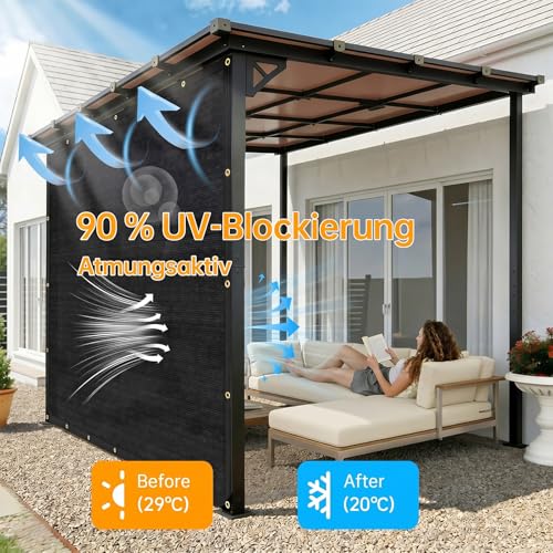 14' x 20' Garden Shade Cloth, 50% Sunblock Mesh with Grommets | Breathable 50% shade cloth with reinforced taped edges and grommets every 40 in for greenhouses, gardens, patios and kennels - size: 14'x20'