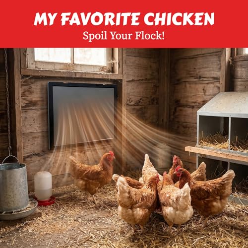My Favorite Chicken Radiant Chicken Coop Heater – 100-Watt Flat Panel Heater for Chickens, Energy-Efficient Chicken Coop Heater for Winter, Safe Radiant Heat Panel