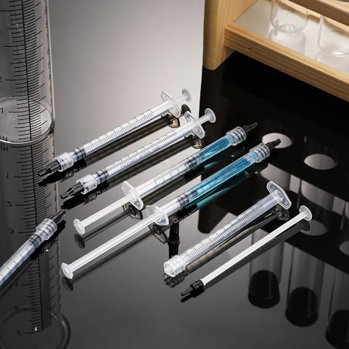 TrelaCo 50 Pack Syringe Without Needle Disposable Plastic Syringes with Cap Measuring Dispensing Tools Individually Sealed for Pets Feeding(1 ml) - size: 1 ml