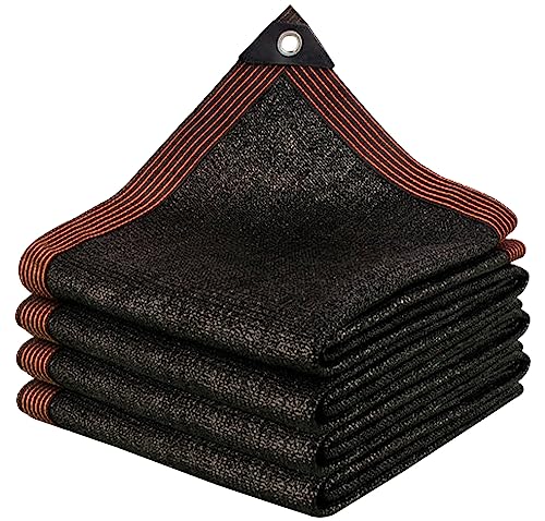 90% Black Shade Cloth, Resistant Mesh Tarp with Grommets, Garden Sun Protection Netting Cover with Taped Edge for Plant Greenhouse Patio Tomatoes Chicken Coop Barn Kennel, 6x12FT - size: 6x12FT