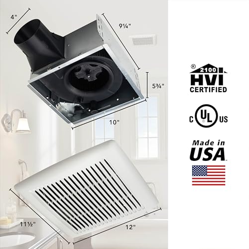 Broan-NuTone A110 Ventilation Fan with Roomside Installation, 110 CFM, 3.0 Sones,White - style: 110 CFM