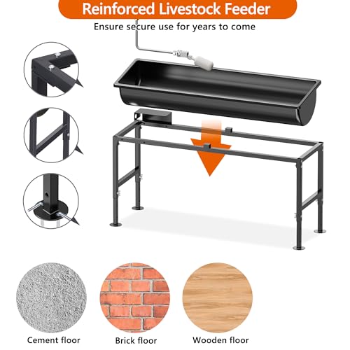 Automatic Livestock Water Trough 11 Gallon | Automatic Water Dispenser with Float Valve, Easy to Assemble, Feeding Horse, Sheep, Cattle, Pig and Dog in Farm - size: 1 PC