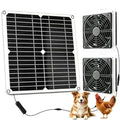 25w Solar Fan for Chicken Coop,16.4FT Cable IP54 Waterproof | Solar Exhaust Fan,Solar Panel Fans Kit for Outside Greenhouse,Shed,Pet House,Outside No Battery On/Off Switch Cable - size: 25W