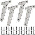 316 Stainless Steel T Hinges Marine Grade 6'' x 3" Heavy Duty Boat Hatch Hinge (150 mm X 72 mm) 4 Pack Casting Cabinet Hardware Door Hinge with Screws - style: 6'' x 3" 4 Pack