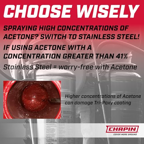 CHAPIN 3.5-Gallon Industrial Sprayer Built for Concrete & Construction Use | Tri-Poxy steel tank, chemical-resistant seals, high volume brass pump and componentry for professional applications