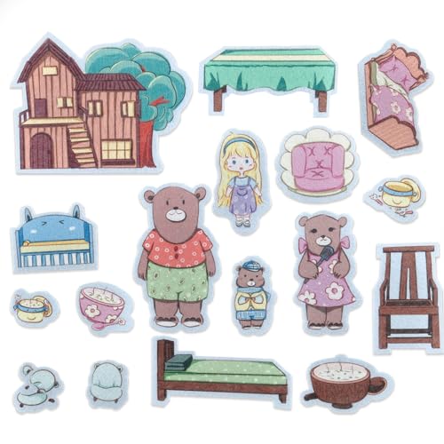 CHEFAN Felt Flannel Board Stories for Toddler,Goldilocks and The Three Bears,Preschool Felt Activities,Flannel Graphic - color: Goldilocks and The Three Bears