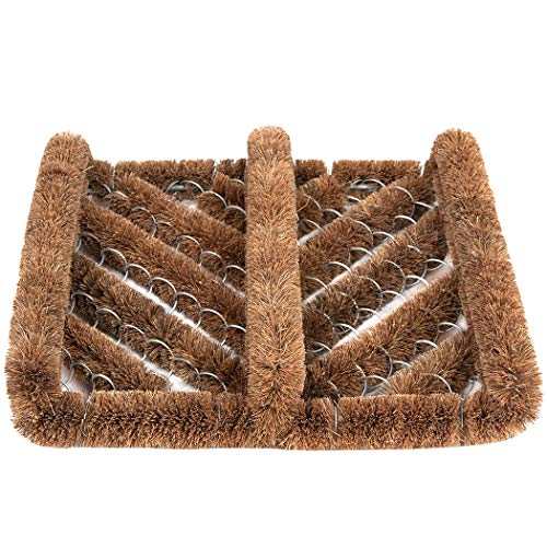 NINAMAR Natural Coir Boot Scraper Door Mat - 13 x 12 inch - color: 1 Unit