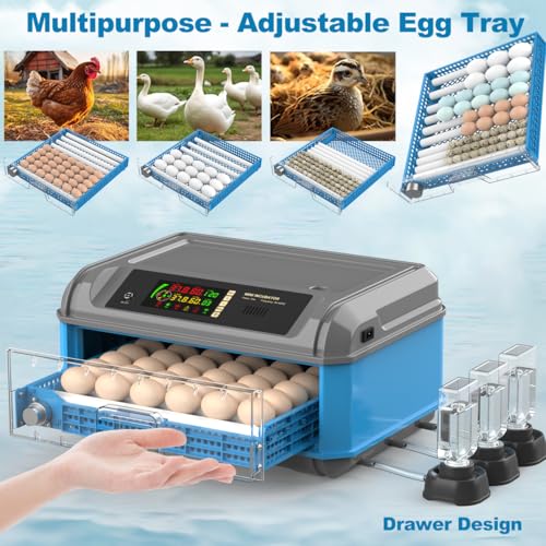 Upgraded Egg Incubator for Hatching Eggs - Chicken Egg Incubator with Automatic Egg Turning, Humidity Control, Water Adding System, Egg Candler, Ideal for Chicken, Duck, Quail Eggs (36 Eggs) - size: 36 Eggs