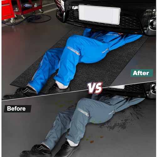 36" x 60" Oil Drip Mat for Garage Driveway, Reusable Floor Oil Spill Leak Absorbent Pads for Motorcycle Car Oil Leak Stain Resistant(2pcs) - size: 3' x 5' (2pcs)