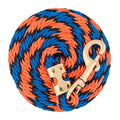 Weaver Leather Poly Value Lead Rope Orange/Black/Blue, 5/8" x 8'