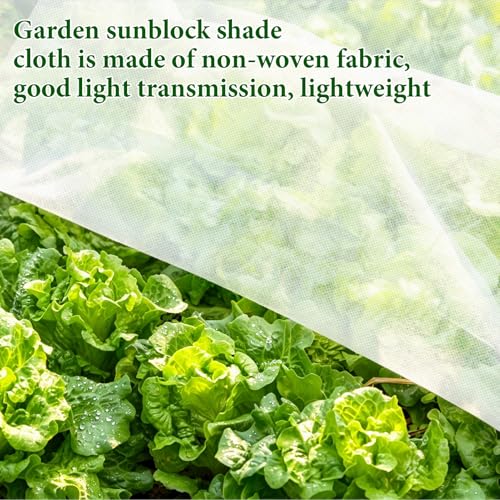 MUDEREK 2 Pack Garden Sun Shade Cloth for Raised Beds 6.5x10ft White | Plant Shade Cloth Non-Woven Garden Sunshade Cloth for Vegetables Sun Shade Cloths for Raised Bed to Protect Plants - size: 6.5x10ft/2PC
