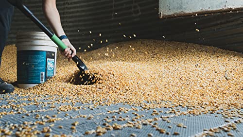 Hooyman Scoop Shovel with Lightweight Aluminum Head Construction, Ergonomic No-Slip H-Grip, D Handle, and Fiberglass Core for Moving Feed, Gardening, Land Management, Yardwork, Farming, and Outdoors - style: Scoop Shovel