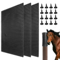 3 Pack Horse Scratching Post Pad, 14 x 11.8 Inch PVC Dog Back Scratcher, Livestock Scratching Brush, Horse Brushes Scratch Itch Relief Post Pad for Livestock, Horse Grooming, Cattle, Sheep