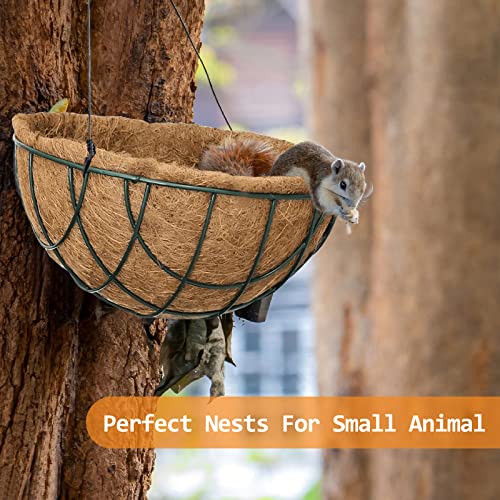 Riare 6 Pack 10 Inch Round Coco Liners Replacement, 100% Natural Coconut Coir Liners for Hanging Baskets, Garden Flower Vegetables Planter Pot, Window Box, Fence, Decks - size: 10inch