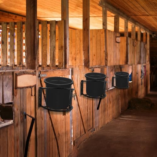 2 Pack Bucket Holder,5 Gallon Water and Feed Bucket Holder Wall Mounted Hanger for Horse,Goat,Sheep and Other Livestock,14.5x13.6x9.2 Inch - style: Bucket Holder-2PCS