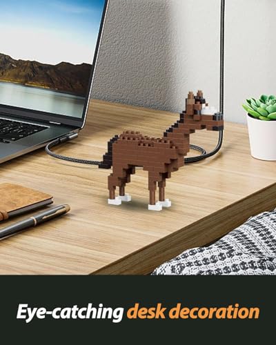 QISHOUTING Horse Mini Building Toy for Kids, Farm Animals Mini Building Blocks & Learning Toy for Girls Boys, Miniature Horse Figurine Toys for Adults Girls, Birthday Party Favors Stocking Stuffers - style: Paint horse