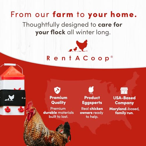 RentACoop SM Thermo Bucket Belt Chicken Waterer Heater with Insulated Wrap - size: Small