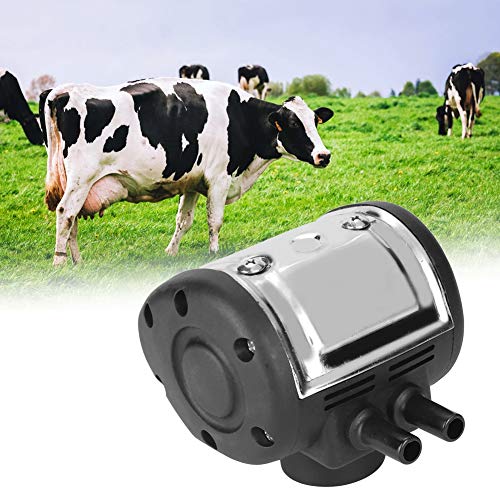 Milking Machine Pulsator, 2 Exits Pneumatic Pulsator, 50-180 ppm Pulsation Speed Adjustable Milker Accessories, 60/40 Universal Replacement Milker Parts for Cows Goats Farming Equipment