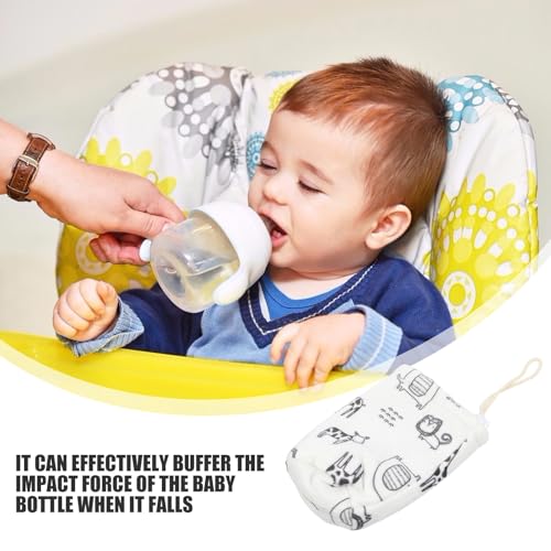 ULTNICE Baby Bottle Insulator Sleeve with String Warm Baby Bottle Cover Glass Nursing Feeder Warm Holder Pouch Infant
