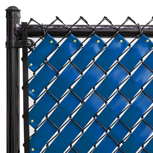 Chain Link Fence Privacy Tape 250 ft (40 SqFt) (Royal Blue) | for Gardening, Outdoor Wall, Balcony, Patio, Yard, Injury Prevention, Safety Fence Cover for Dog, Other Pet Hedge Slats - color: Royal Blue