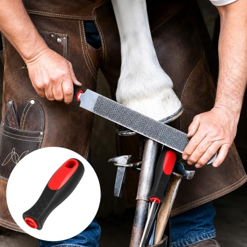 BuleVina 3Pcs Horseshoe File Handle 4.8'', Hoof Farrier Rasp for Horses, Ergonomic Plastic Non‑Slip Handle with 0.5'' Socket Dia for 0.5" x 0.27" File Universal Repair Horseshoe