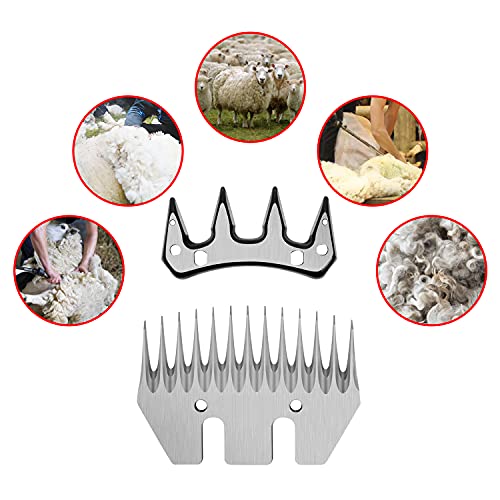 Combs Shear Blades Replacement Goat Clipper Blades for Sheep Shears Electric Clipper 13-Tooth Straight - color: 4.13 Tooth Replacement Blades