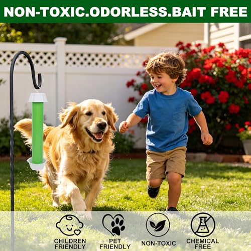 Fly Stick Sticky Fly Traps for Indoors Outdoor 12pk, Sticky Hanging Fly Stick, Flying Insect Trap, wasp Trap (Green 12PCS) - color: Green 12PCS