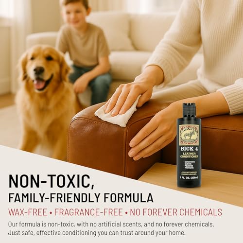 Bick 4 Leather Conditioner & Cleaner, Won't Darken Boots, Couch, Bags 16 oz | Made in USA, For Shoes, Furniture, Jackets, Auto Interiors, Apparel & Accessories - size: 16 oz