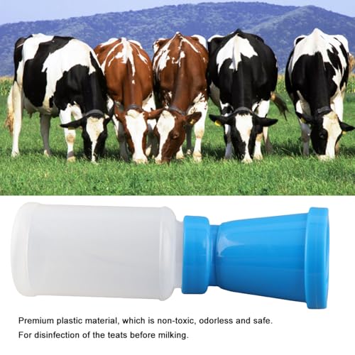 300ml Teat Dip Cup, Green Non-Return Teat Dipper for Cow Sheep Goat Nipple Cleaning Reusable Udder Care Tool for Dairy Farm Cattle Milking Supplies
