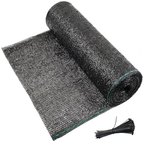 50% Black Garden Shade Cloth Roll for Plants, 5'10" x 100 FT | Sun Shade Cover Fabric Roll, UV Block Shades Netting Mesh, Privacy Fence Screen for Greenhouse, Backyard, Patio - size: 5'10" x 100 FT-50%