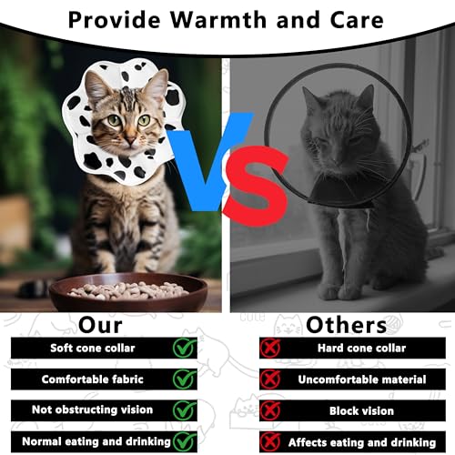 Soft Adjustable Cat Cone Collar, Comfortable Cat Recovery Collar - color: Milk, size: Small