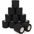Self Adhesive Bandage Wrap Animal Cohesive Bandage Self Adherent Wrap First Aid Tape for Dogs Cats Horses Birds & Wrist Healing Ankle Sprain (2 Inch Black 12 Rolls) - color: 2 Inch Black 12 Rolls