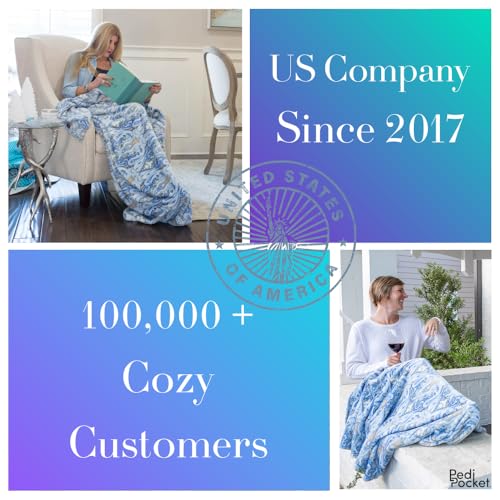 50"x70" Perfect Paisley Foot Pocket Blanket Plush Fleece Non-Electric - color: Perfect Paisley