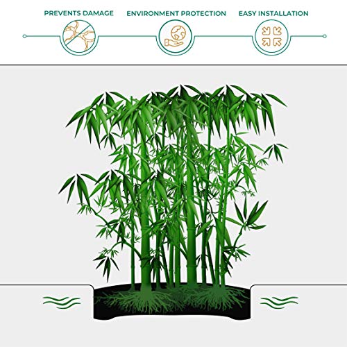 DeepRoot Water & Bamboo Root Barrier, HDPE, 30" x300' 60mil, USA Made | Durable HDPE blocks roots & water intrusion; easy-cut install; joins with sealant tape; 100% recycled, fully recyclable. - size: 30-Inch by 300-Feet Roll, 60mil Thickness, style: 60mi