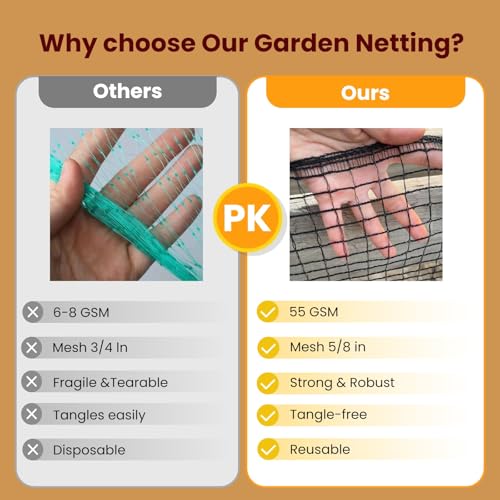 Plastic Mesh Fence Deer Fencing 4x75ft,Reinforced Edges,55gsm Heavy Duty Temporary Fence,Ideal for Garden Netting,Animal Barrier,Safety Netting, Fruit Plant Protection, Black - size: 4ft*75ft