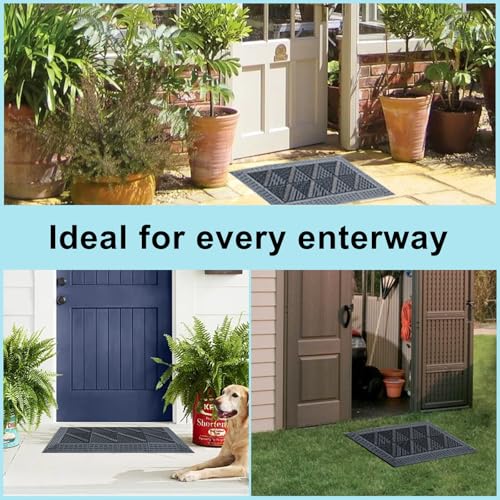 Heavy Duty Boot Scraper Mat 29.5x17.7 Inch | Heavy duty all weather shoe scrubber, scrapes mud, sand and snow, ideal for porch, garden and outdoor entryways