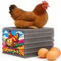 6 Pack Nesting Pads for Chicken Coop, Chicken Nesting Pads 10×10 Inch, Chicken Laying Mats, Washable & Reusable Nesting Box Liners for Chickens Coop (10” x 10”)