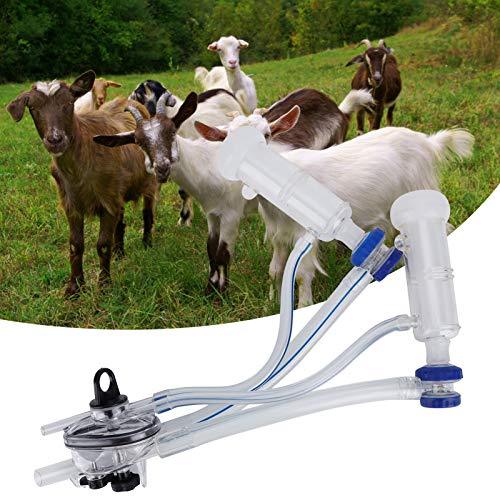 GLOGLOW Goat Milking Cluster, Sheep Milking Kit with Milker Claw Assembly for Mobile Milking Machine Teat Cup Milk Collector for Farm Animals | for Mobile Milking Machine, Teat Cup Milk Collector, for Farm Animals