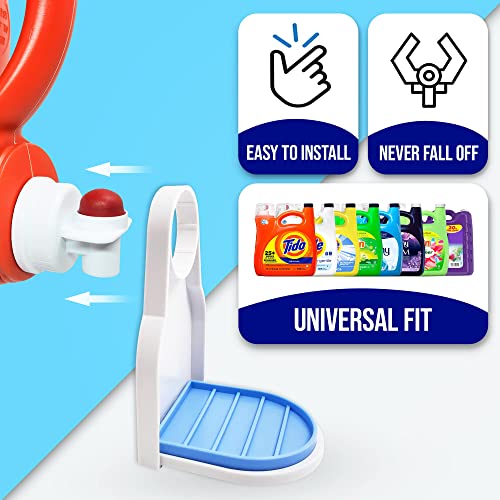 Simplation [2 Pack] Laundry Detergent Cup Holder, Detergent Drip Catcher | (Upgraded Drip Tray) No More Mess or Leaks, Laundry Detergent Cup Holder, Drip Catcher - style: Grip Style