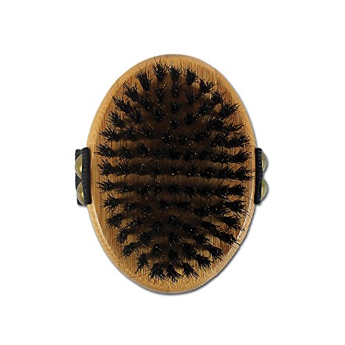 Alcott Bamboo Groom Palm Brush with Boar Bristles for Pets